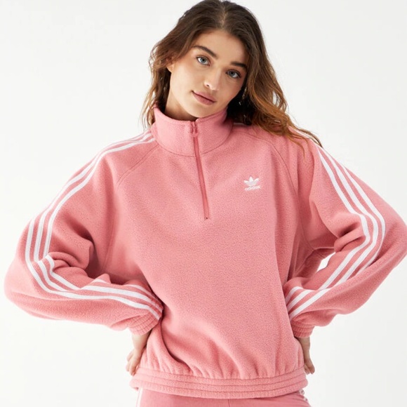 Adidas fleece half zip pullover Clearance